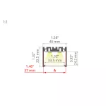 Profil Led 4050-O 2m anodowany KLUŚ