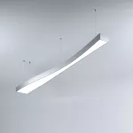 Oprawa MI-WAVE-03, zwieszana, bez LED  i zasilacza, IP20, srebrny anodowany KLUŚ