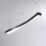 Oprawa MI-WAVE-03, zwieszana, bez LED  i zasilacza, IP20, czarny anodowany KLUŚ