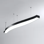 Oprawa MI-WAVE-02, zwieszana, bez LED  i zasilacza, IP20, czarny anodowany KLUŚ