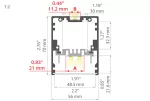Profil Led MOD-50 3m czarny anodowany  KLUŚ