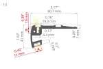 Profil Led STEP 2m czarny czarny  anodowany KLUŚ