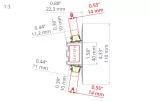 Profil Led PLAKIN-DUO 1m srebrny  anodowany KLUŚ