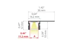 Profil LED PDS-T-BOK 1m KLUŚ