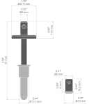 Zestaw zawieszek FI-8-MR-1  czarny KLUŚ