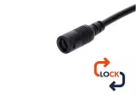 Gniazdo DC 5.5x2.1 przewód czarny 15cm    22awg z blokadą