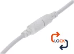 Gniazdo DC 5.5x2.1 przewód biały 15cm     22awg z blokadą
