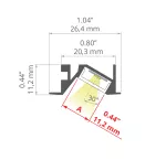 Profil MICRO-30DEG-K srebrny 2.005m  anodowany KLUŚ
