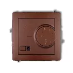 DECO Mechanizm elektronicznego regulatora temperatury z czujnikiem podpodłogowym brązowy metalik