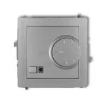 DECO Mechanizm elektronicznego regulatora temperatury z czujnikiem podpodłogowym srebrny metalik