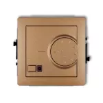 DECO Mechanizm elektronicznego regulatora temperatury z czujnikiem podpodłogowym złoty metalik