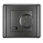 FLEXI Elektroniczny regulator temperatury z czujnikiem podpodłogowym grafitowy