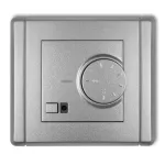 FLEXI Elektroniczny regulator temperatury z czujnikiem powietrznym srebrny metalik