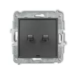 MINI Mechanizm łącznika zwiernego żaluzjowego w stylu amerykańskim (dwa klawisze bez piktogramów) grafitowy