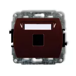 TREND Mechanizm gniazda multimedialnego pojedynczego bez modułu (standard Keystone) brązowy