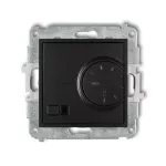 MINI Mechanizm elektronicznego regulatora temperatury z czujnikiem podpodłogowym czarny mat