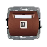 TREND Mechanizm gniazda pojedynczego USB A-B 2.0 brązowy metalik