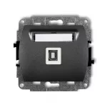TREND Mechanizm gniazda pojedynczego USB A-B 2.0 grafitowy