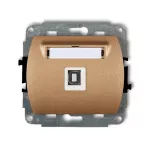 TREND Mechanizm gniazda pojedynczego USB A-B 2.0 złoty metalik