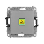 MINI Mechanizm gniazda światłowodowego/optycznego pojedynczego, bez pola opisowego szary mat