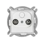 MINI Mechanizm gniazda abonenckiego RTV końcowego 2dB biały mat