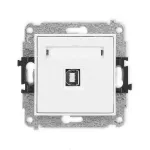 MINI Mechanizm gniazda pojedynczego USB A-B 2.0 biały mat