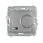 ICON Mechanizm elektronicznego regulatora temperatury z czujnikiem podpodłogowym srebrny metalik