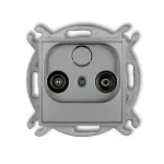 ICON Mechanizm gniazda abonenckiego RTV końcowego 2dB srebrny metalik