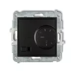 ICON Mechanizm elektronicznego regulatora temperatury z czujnikiem podpodłogowym czarny mat