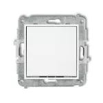 ICON Mechanizm łącznika schodowego (jeden klawisz bez piktogramu) biały mat