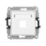 ICON Mechanizm gniazda multimedialnego pojedynczego bez modułu (standard Keystone) biały mat