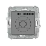 ICON Mechanizm elektronicznego sterownika roletowego (sterowanie lokalne i pilotem, sterowanie strefą i podstrefą) szary mat