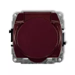 TREND Mechanizm gniazda bryzgoszczelnego z uziemieniem SCHUKO 2P+Z (klapka brązowa, bez przesłon torów prądowych) brązowy
