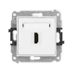 MINI Mechanizm gniazda pojedynczego HDMI 2.1, 8K biały
