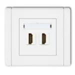 FLEXI Gniazdo podwójne HDMI 2.0, 4K biały