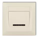 DECO Łącznik hotelowy z ramką uniwersalną pojedynczą z tworzywa DECO Soft beżowy