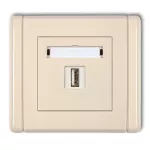 FLEXI Ładowarka USB pojedyncza USB A, 10W max., 5V, 2A beżowy