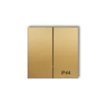 Klawisze podwójne do łączników IP 44 ICON, MINI (komplet dwóch klawiszy) złoty