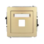 DECO Mechanizm gniazda multimedialnego pojedynczego bez modułu (standard Keystone) złoty