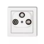 DECO Mechanizm gniazda abonenckiego 2 wyjścia SAT + TV biały