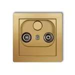 DECO Mechanizm gniazda abonenckiego RTV końcowego 2dB złoty
