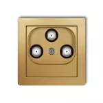 DECO Mechanizm gniazda multimedialnego 3F DATA (UPC) złoty