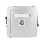DECO Mechanizm gniazda pojedynczego BNC srebrny metalik