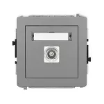 DECO Mechanizm gniazda pojedynczego BNC szary mat