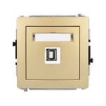 DECO Mechanizm gniazda pojedynczego USB A-B 2.0 złoty