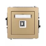 DECO Mechanizm gniazda pojedynczego USB A-B 2.0 złoty metalik