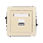 DECO Mechanizm ładowarki USB pojedynczej USB A, 5W max., 5V, 1A beżowy