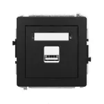 DECO Mechanizm ładowarki USB pojedynczej USB A, 10W max., 5V, 2A czarny mat