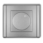 FLEXI Elektroniczny regulator oświetlenia przyciskowo-obrotowy do lamp LED srebrny metalik