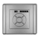 FLEXI Elektroniczny sterownik roletowy (przycisk centralny/dodatkowy) srebrny metalik